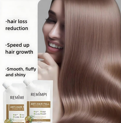 【Buy 1 Get 1 Free】REMIMPI Anti-Hair Fall Hair Loss Treatment Shampoo Oil Control Anti dandruff Haircare Ginseng Ginger Help Hair Growth Jojoba Oat Repair Reduce Hair Loss Scalp Cleanser Conditioner 300ML